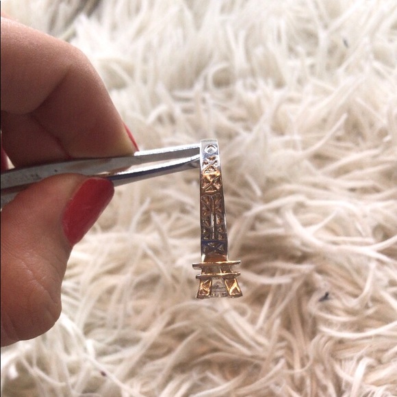 .925 sterling silver Eiffel Tower ring engagement - Picture 4 of 10